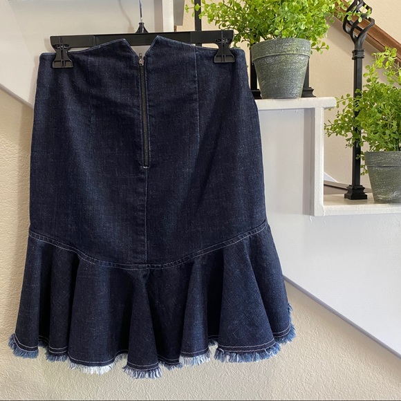 Scripted - Ruffle Denim Mini Skirt - Picture 9 of 16